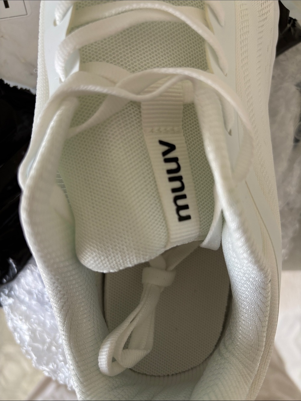 Cuurt Women's White Athletic Walking Shoes - Picture 9 of 9